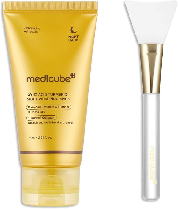medicube Overnight Glow Duo for Uneven skin Tone: Turmeric Overnight Wrapping Peel Off Mask and J... | Amazon (US)