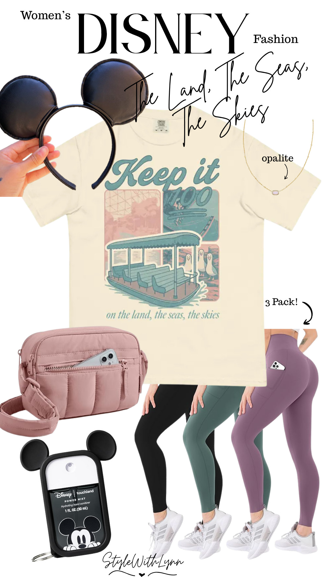The Land, The Seas, The Skies - Disney Showgirl Style
Keep it 100 with this Disney park outfit for women that’s comfy, cute, and totally park-day ready!  The retro Disney tee pairs perfectly with these high-waisted leggings (3-pack!), crossbody belt bag, and Mickey ears for a relaxed EPCOT or Animal Kingdom day.

🖤 Add the Kendra Scott opalite necklace for a subtle shimmer and finish with your favorite sneakers for all-day comfort!

Shop this Disney World casual outfit, athleisure park look, and Disney essentials below ↓

#DisneyWorldOutfit #DisneyStyle #DisneyParksOutfit #DisneyAthleisure #DisneyCasualLook #DisneyVacationOutfit #EpcotOutfit #DisneyTravelStyle #StyleWithLynn #LTKDisney #LTKStyle #DisneyFashionInspo #showgirl

 

#LTKTravel #LTKStyleTip #LTKFindsUnder50