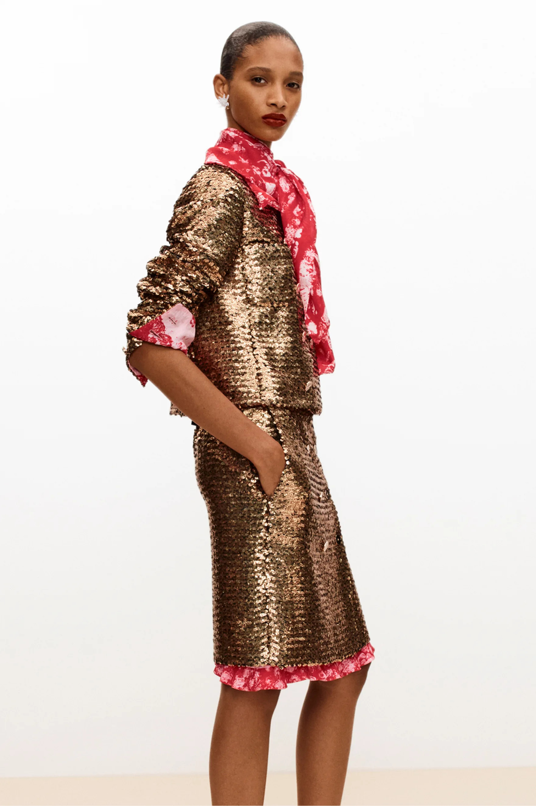 Midi skirt - Glitters, gold & black — Fashion | CHANEL | Chanel, Inc. (US)