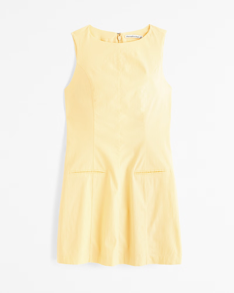 High-Neck Stretch Mini Dress | Abercrombie & Fitch (UK & DE)