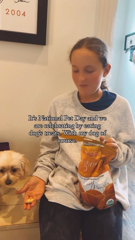 I eat my dog's dog treats... you heard me right and we love sharing the bag together not just on this day but every day! 

#LTKfamily #LTKVideo