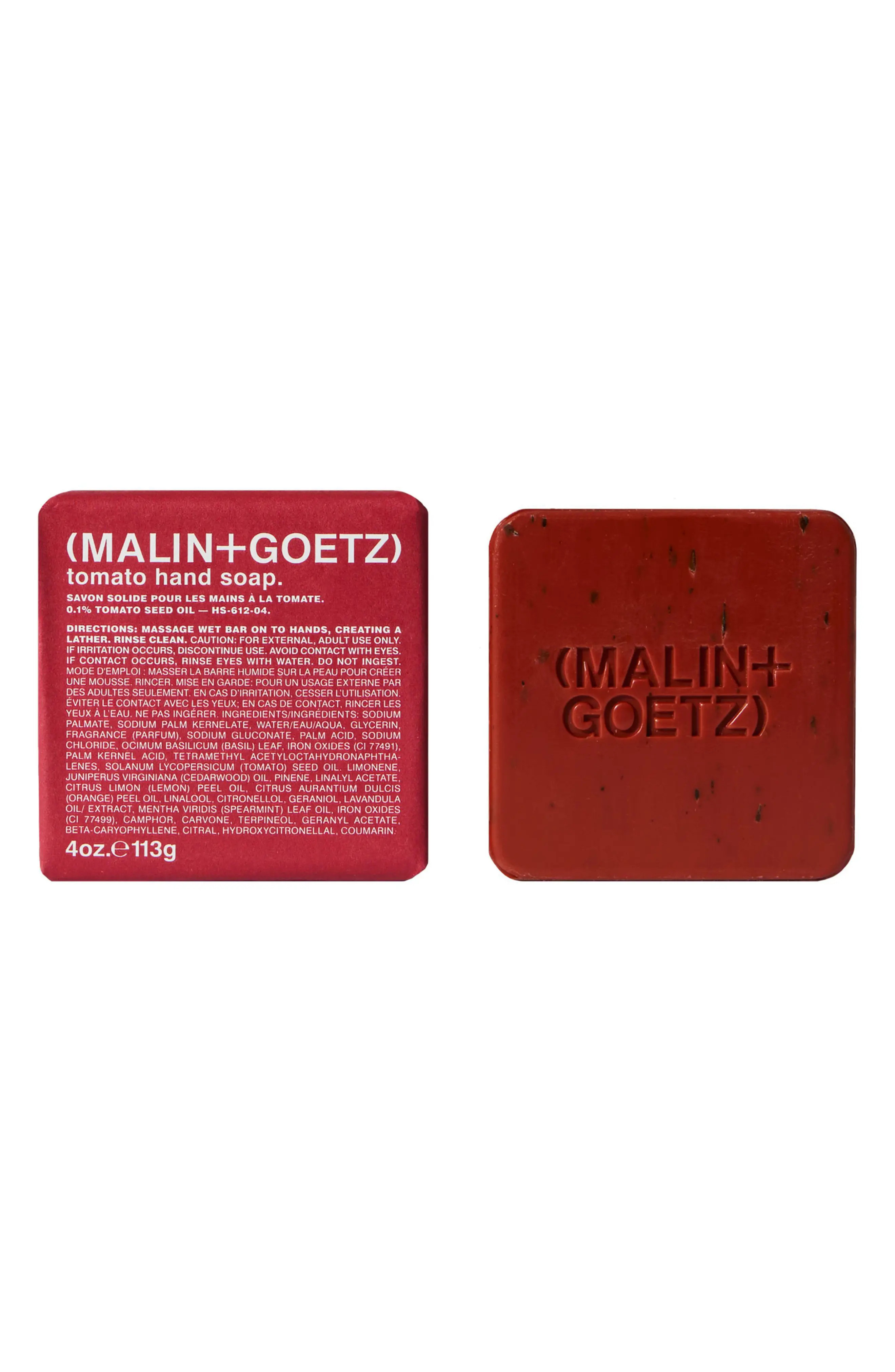 MALIN+GOETZ Tomato Hand Bar Soap at Nordstrom, Size 4 Oz | Nordstrom