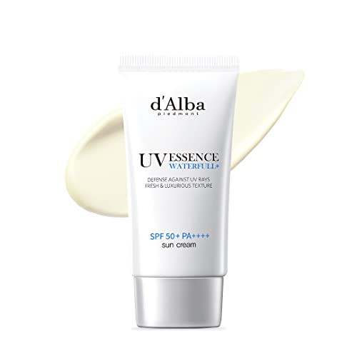 d'alba Piedmont Italian White Truffle Waterfull Essence Sunscreen, Vegan Skincare, Lightweight Sunscreen with SPF 50+ PA++++, Glowy, Safe for all Skin Types | Amazon (US)