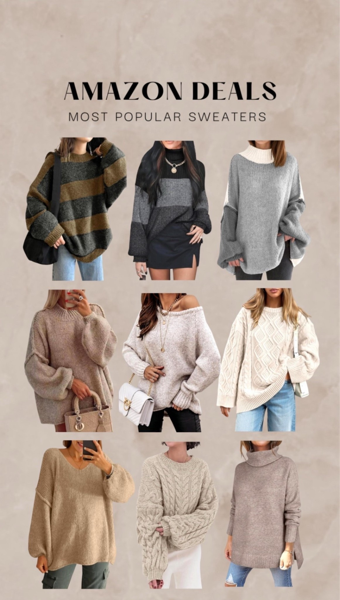 most loved sweaters
free people and aritzia inspired sweaters 
oversized sweaters 
founditonamazon #winterfavorites2025 #amazon @shop.ltk #liketkit #sweaters #knitsweater #oversizedsweater

#LTKCyberWeek