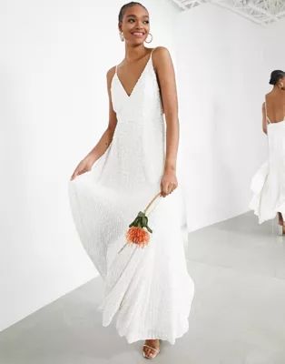 ASOS EDITION Joni sequin cami wedding dress | ASOS (Global)