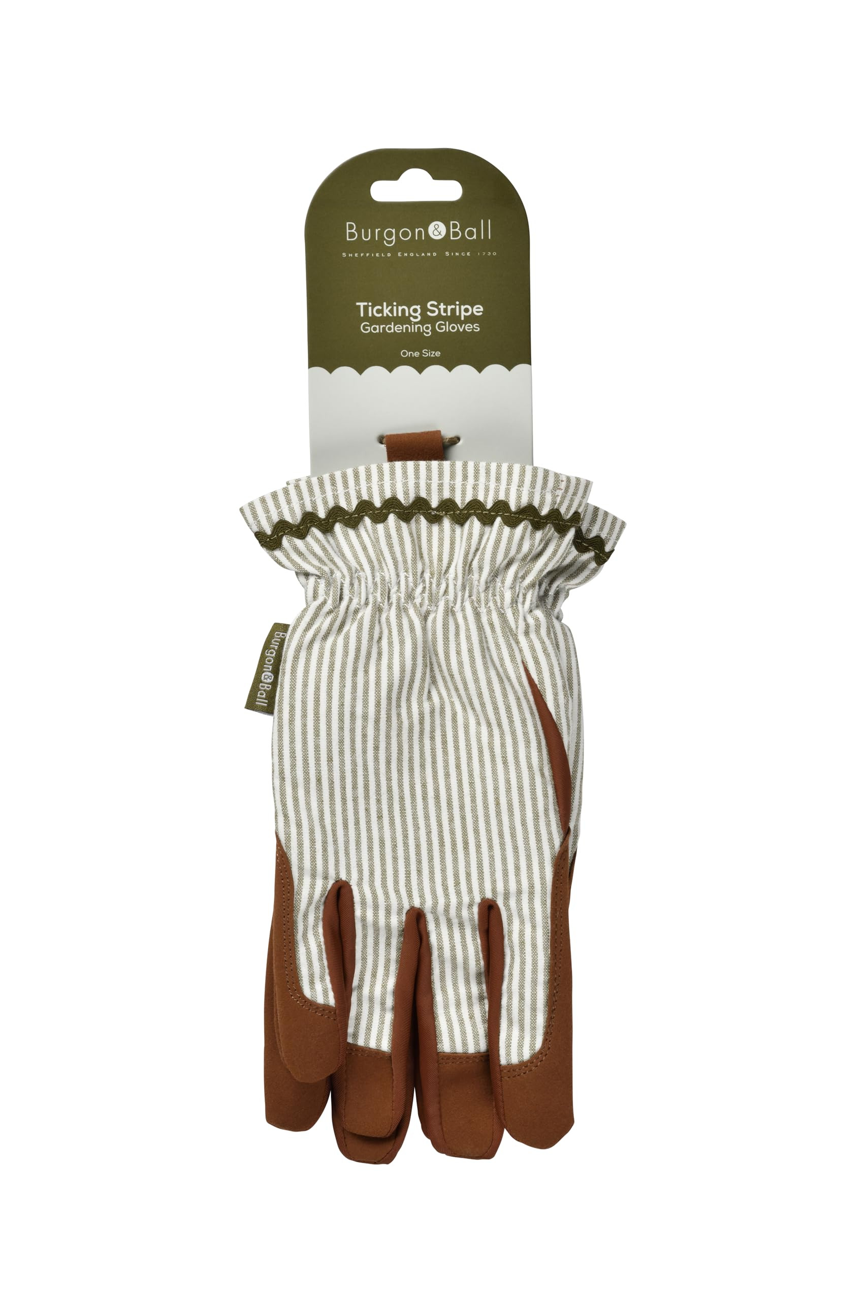 Burgon & Ball Colour Collection Gloves - Olive Stripe | Amazon (UK)