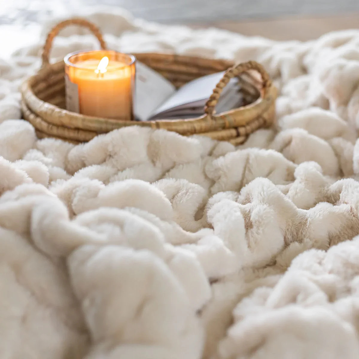 Off-White Minky Blanket | Sunset Snuggles