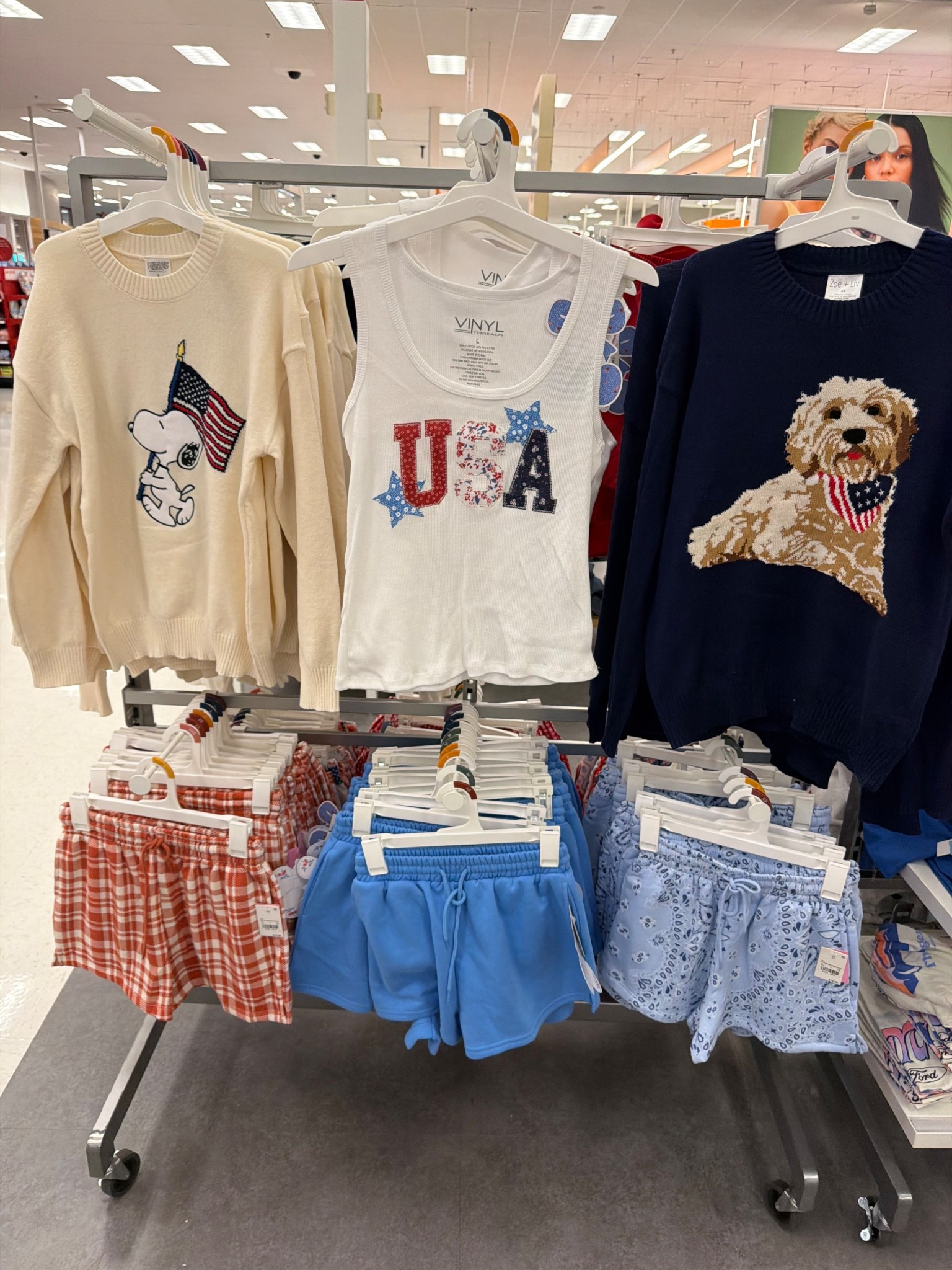 Okay wait… these patriotic finds are TOO cute 🇺🇸✨

From the Snoopy sweater (I’m screaming 😭) to that USA tank and the sweetest pup knit… this whole rack is giving 4th of July but make it cozy + cute ❤️💙 And don’t even get me started on the shorts — the gingham, the soft blue, the easy throw-on styles… obsessed!!

Perfect for BBQs, fireworks, or just a festive summer day with the fam ✨ these are the kind of pieces that go fast every year!!

Linking all my favorites for you on LTK 🤍@Target 

#LTKFamily #LTKStyle #FourthOfJulyOutfits #TargetFinds #SummerStyle #MomStyle #PatrioticVibes #AffordableFashion

#LTKmomlife #LTKSeasonal