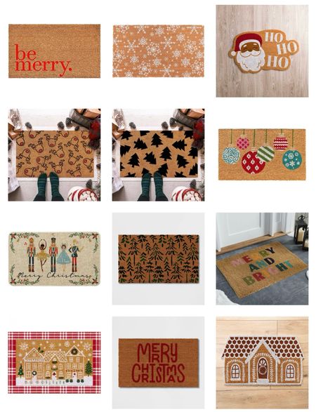 Holiday door mats, Christmas coir mats 

#LTKSeasonal #LTKHoliday #LTKfindsunder50