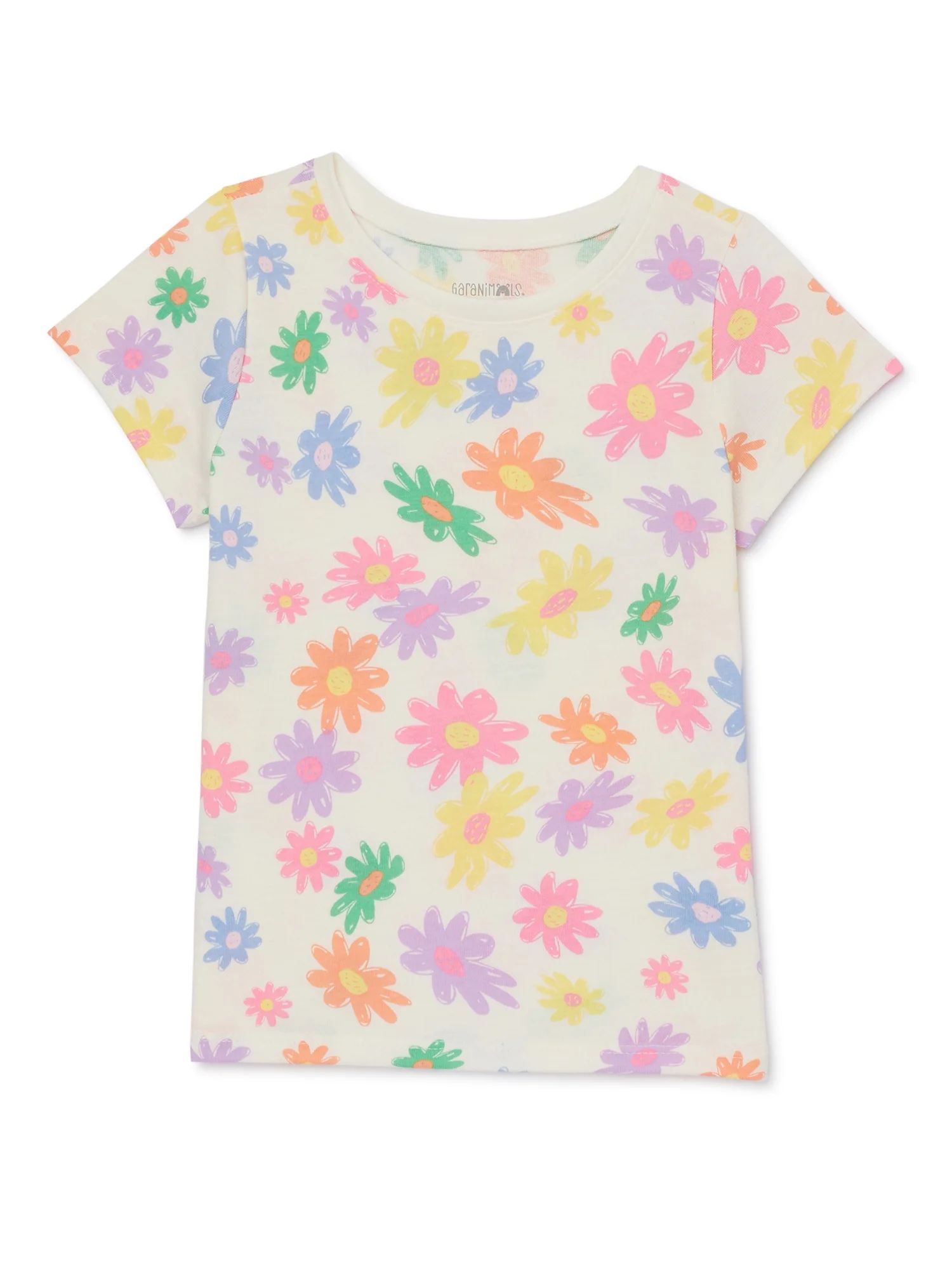 Garanimals Toddler Girl Short Sleeve Print T-Shirt, Sizes 18M-5T | Walmart (US)