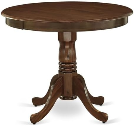 East West Furniture ANT-AWA-TP Antique Modern Kitchen Table - a Round Dining Table Top with Pedes... | Amazon (US)
