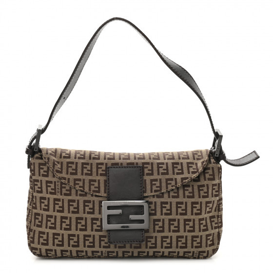 FENDI Zucchino Baguette Tobacco | Fashionphile