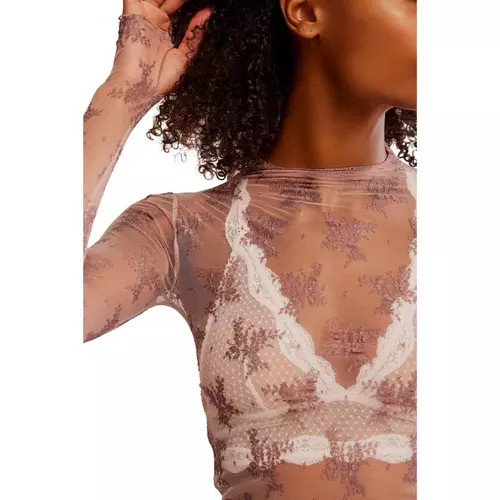 Women's Free People Two Tone Lady Lux Long Sleeve Mock Neck Shirt | Scheels Sports