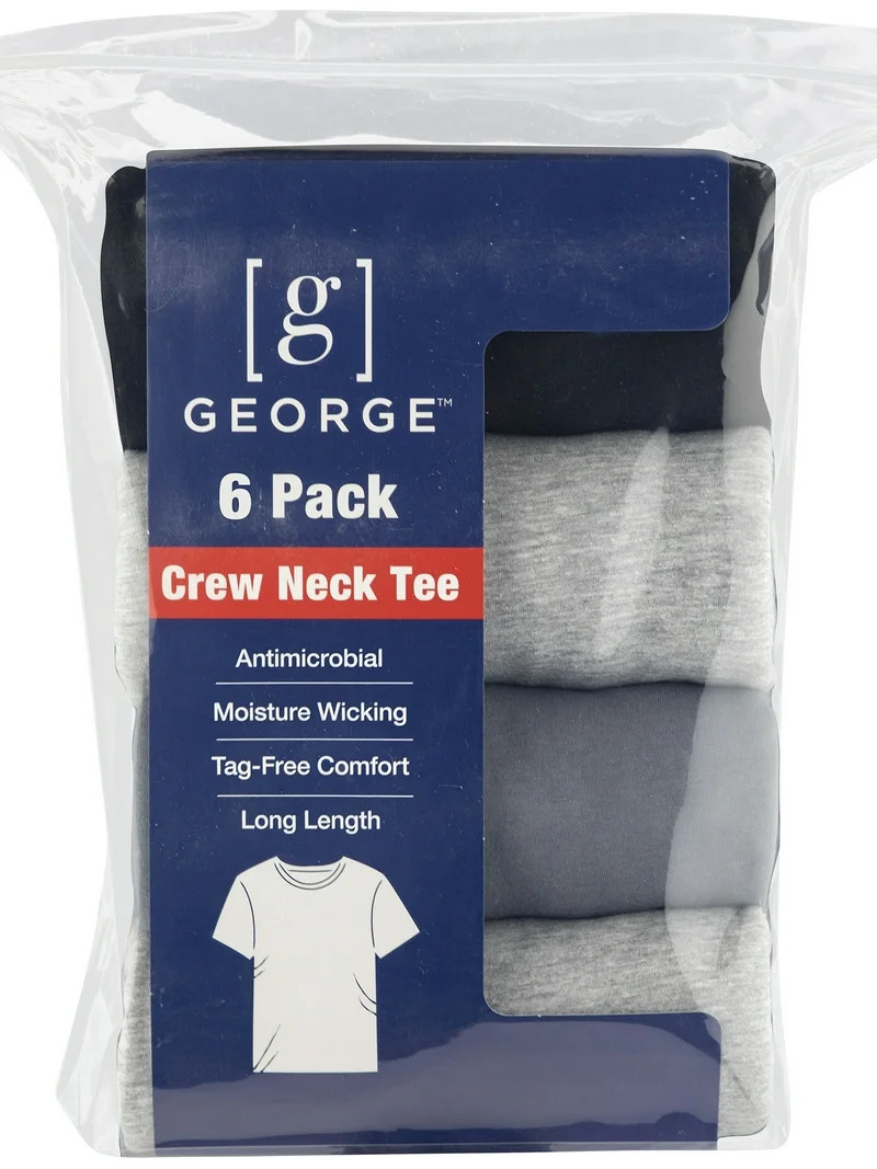George Men's Assorted Crew T-Shirts, 6-Pack | Walmart (US)
