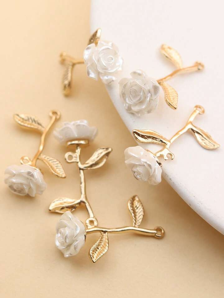 6pcs/set Fashion Zinc Alloy Rose DIY Connector For Women For DIY Jewelry Making | SHEIN