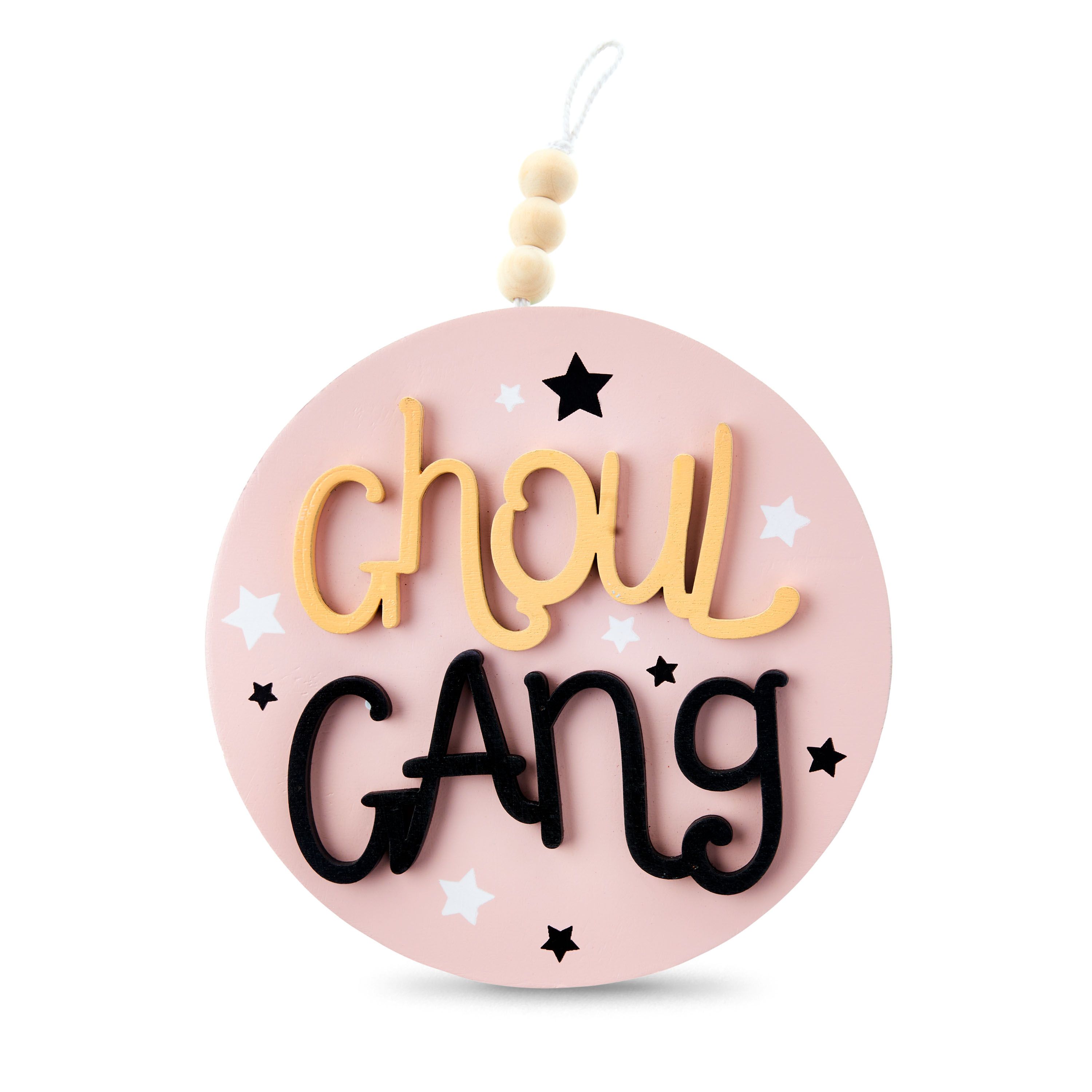 Way to Celebrate Halloween "Ghoul Gang" Pink Wall Decoration | Walmart (US)
