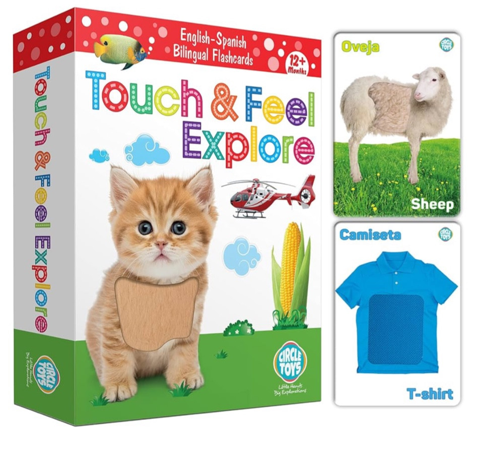The "Touch & Feel, Explore" educational set is designed to help teachers and parents support toddler's cognitive development.Can help children with learning delays. Pictures and words are big and bright. Simple to read both languages. Great for sensory development.
✅ Our tactile card set contains 36 vivid illustrations of daily life objects and animals with a variety of lifelike textures. Each set contains 18 double sided cards, 36 photos in total, portable and can be brought anywhere such as a library, long car or airplane ride! These flashcards are an alternative to touch and feel books for toddlers 1-3 and puzzles

#LTKFamily #LTKBaby #LTKKids