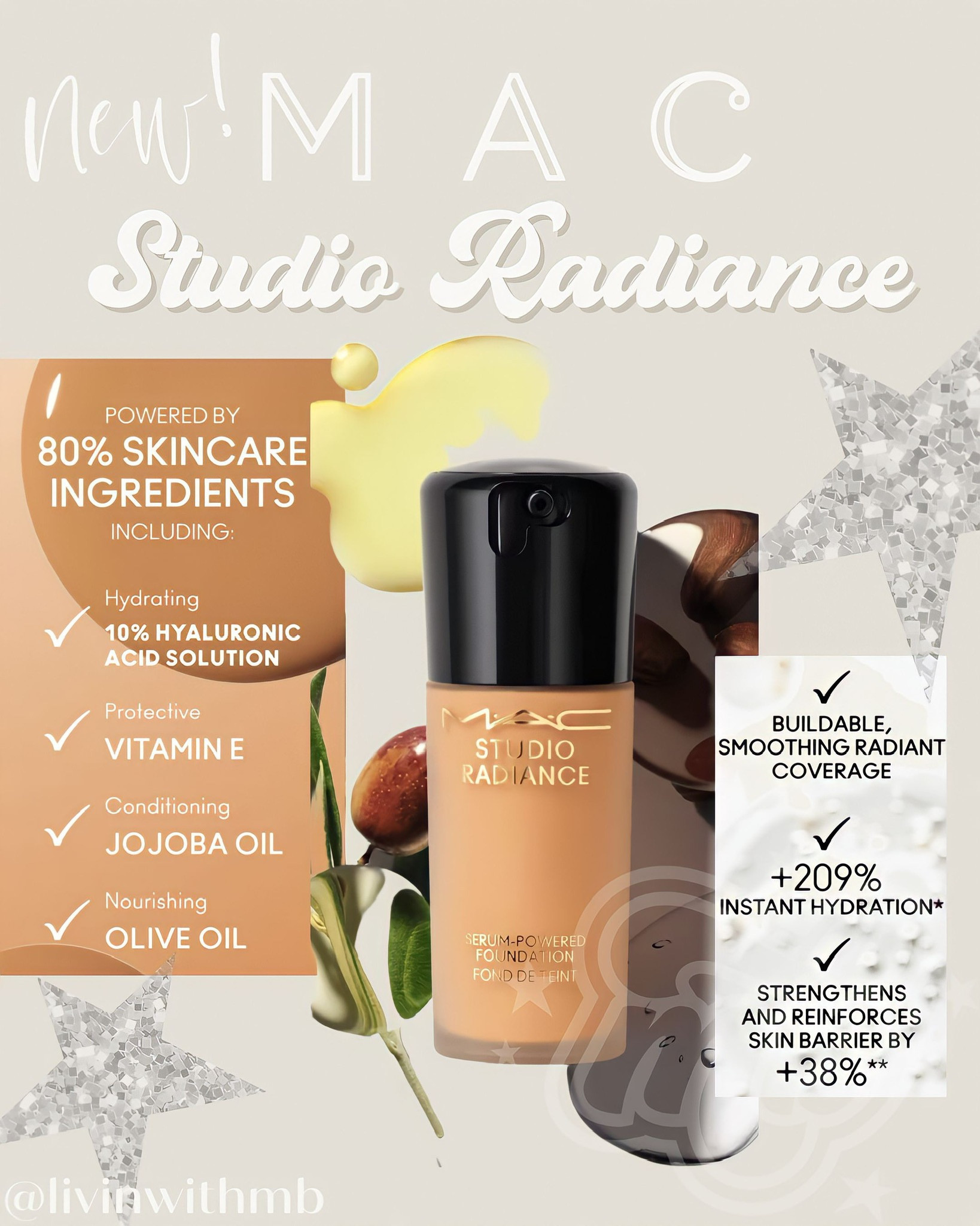 NEW MAC Studio Radiance foundation! A glowy take on the iconic MAC Studio Fix Fluid foundation 🙌🏼

#LTKFind #LTKstyletip #LTKbeauty