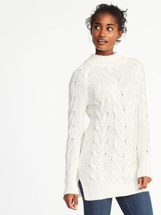 Cable-Knit Tunic Sweater for Women | Old Navy US