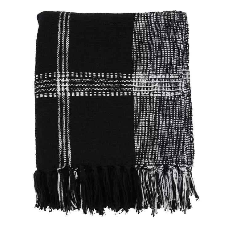 50"x70" Oversized Plaid Cotton Throw Blanket - Saro Lifestyle | Target