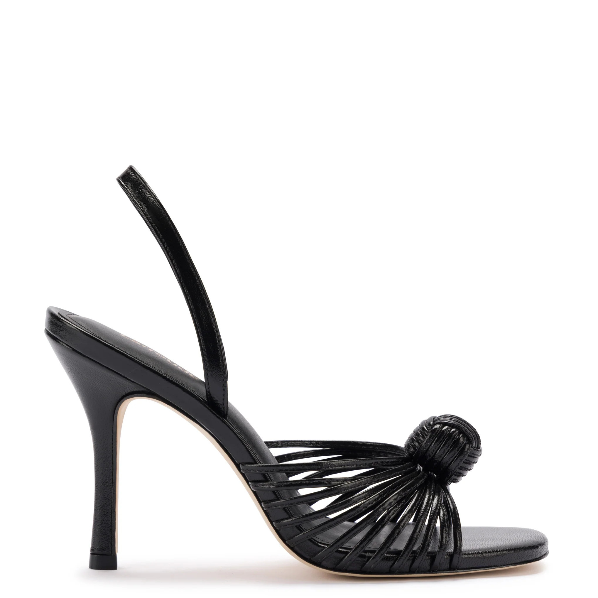 Valerie Slingback Sandal In Black Leather | Larroude