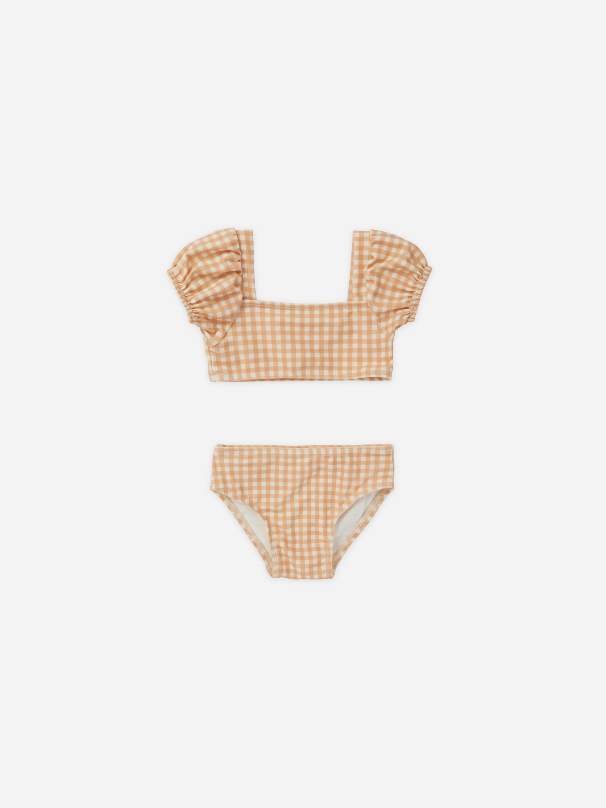 Zippy Two-Piece || Melon Gingham | Rylee + Cru