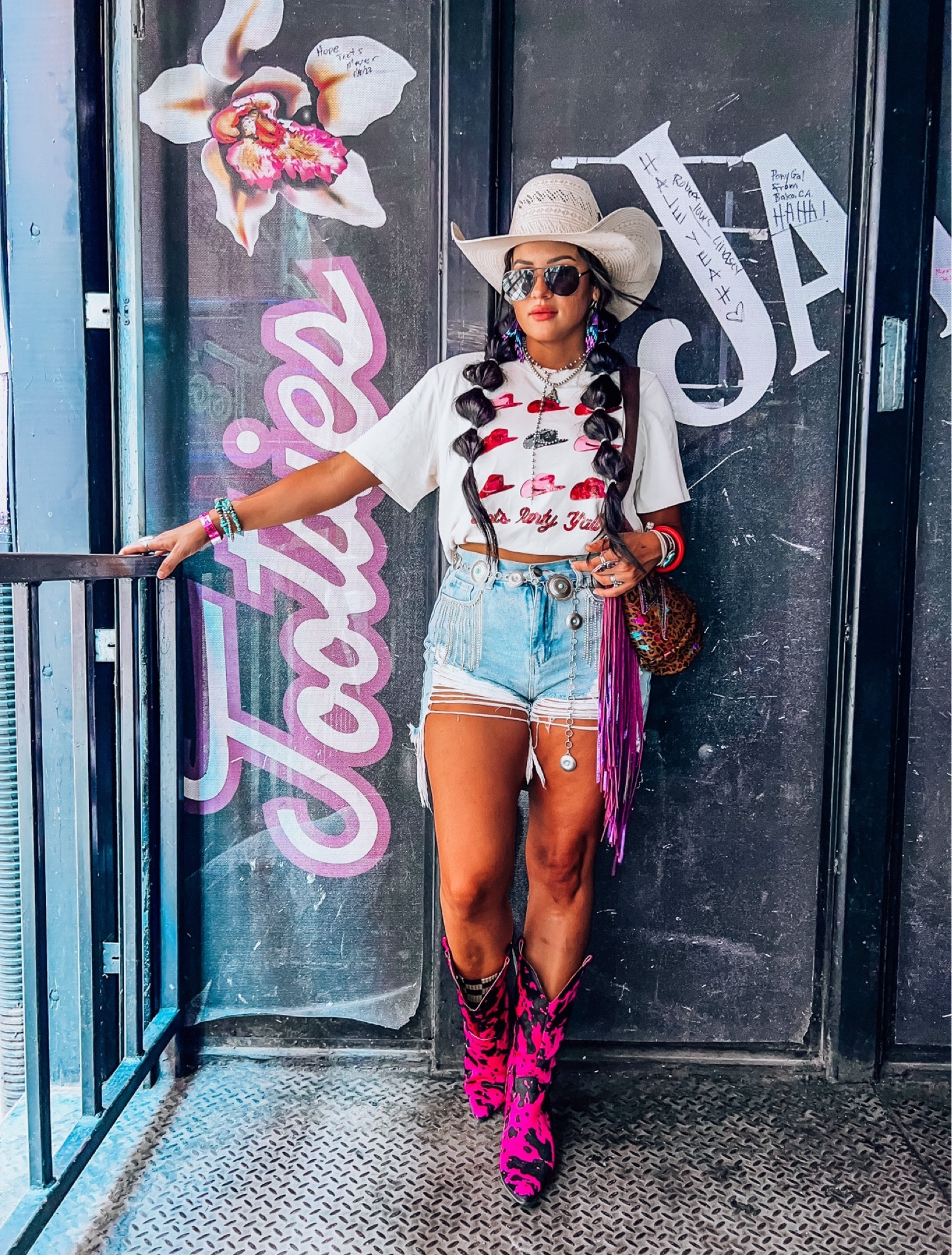 Clearance boots! Two colors under $100 and similar outfit idea tagged. 

Pink available @ Dingo with discount NEONWRANGLER

Cowgirl outfit. Cowgirl boots outfit. Rodeo style. Rodeo fashion. Colorful cowgirl. Cowgirl hat outfit. Pink cowgirl hat. Pink cowgirl boots. White cowgirl boots. Spring outfit. Cowgirl style. Western fashion. Country concert outfit  

#LTKshoecrush #LTKsalealert #LTKfindsunder100