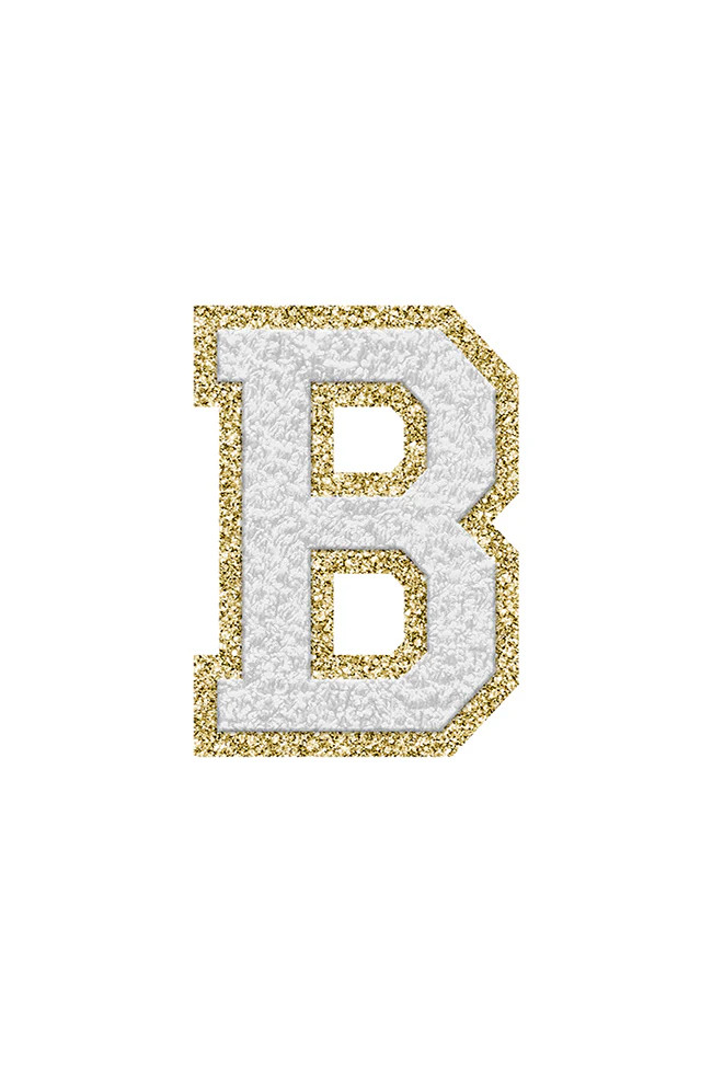 White Letter Fuzzy Patches FINAL SALE | Pink Lily