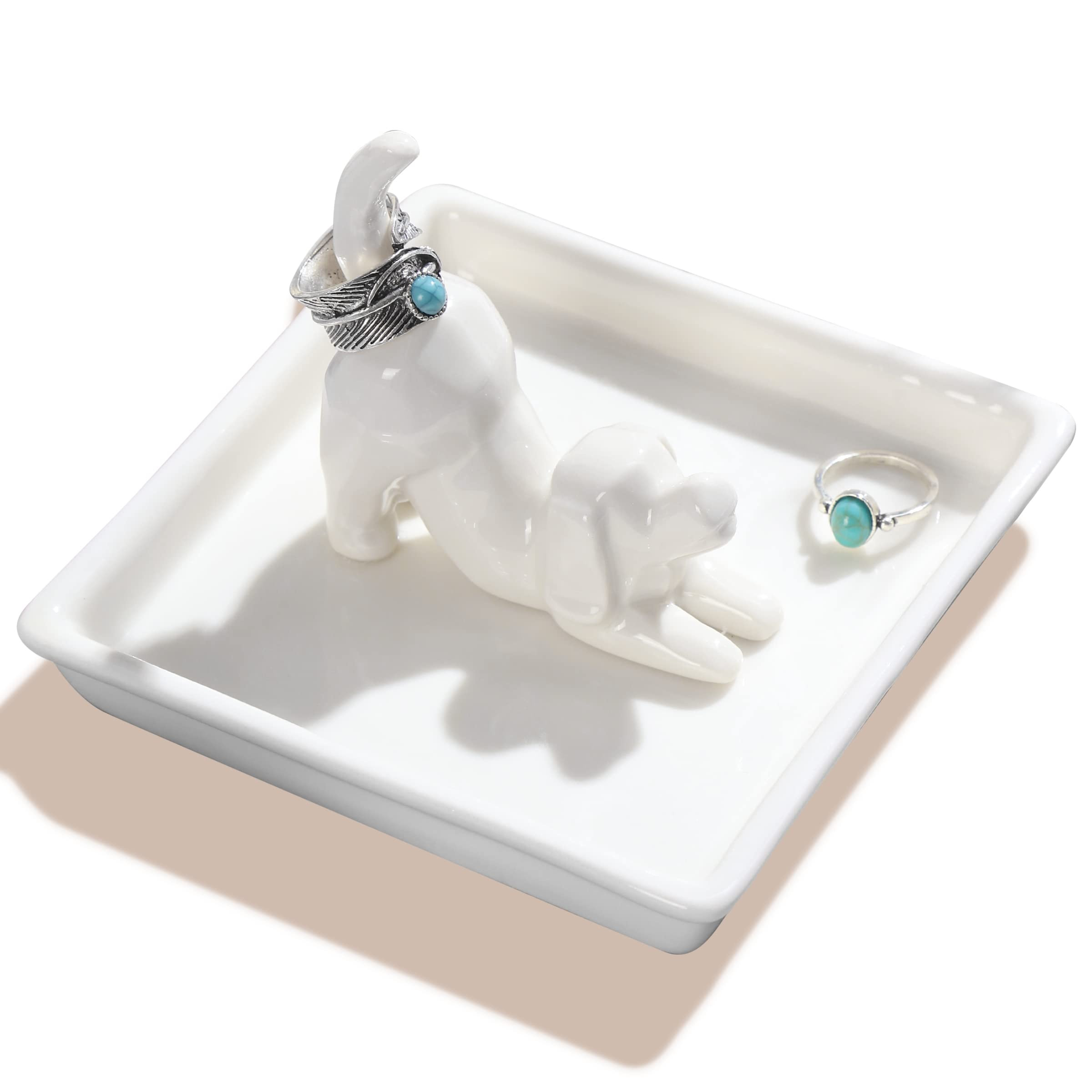 PUDDING CABIN Dog Mom Gifts for Women: Dog Lover Ring Holder Dish Jewelry Holder, Perfect for Mot... | Amazon (US)