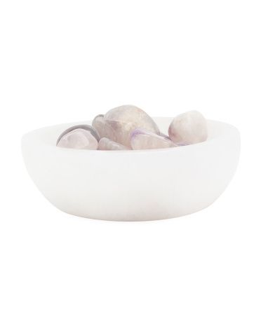Selenite Bowl With Amethyst Stones | TJ Maxx