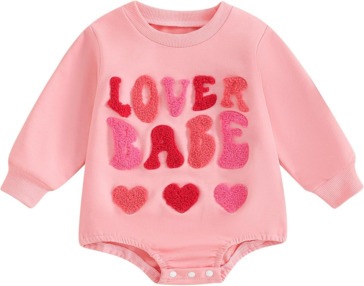 Amazon.com: FOCUSNORM Valentine'S Day Toddler Baby Girl Outfit Nweborn Infant Clothes Long Sleeve... | Amazon (US)