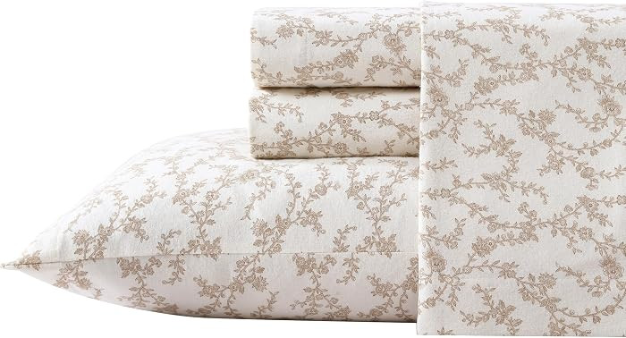 Laura Ashley - Flannel Sheets Queen Size, Anti-Pilling & Wrinkle Resistant Cotton, Touchably Soft... | Amazon (US)