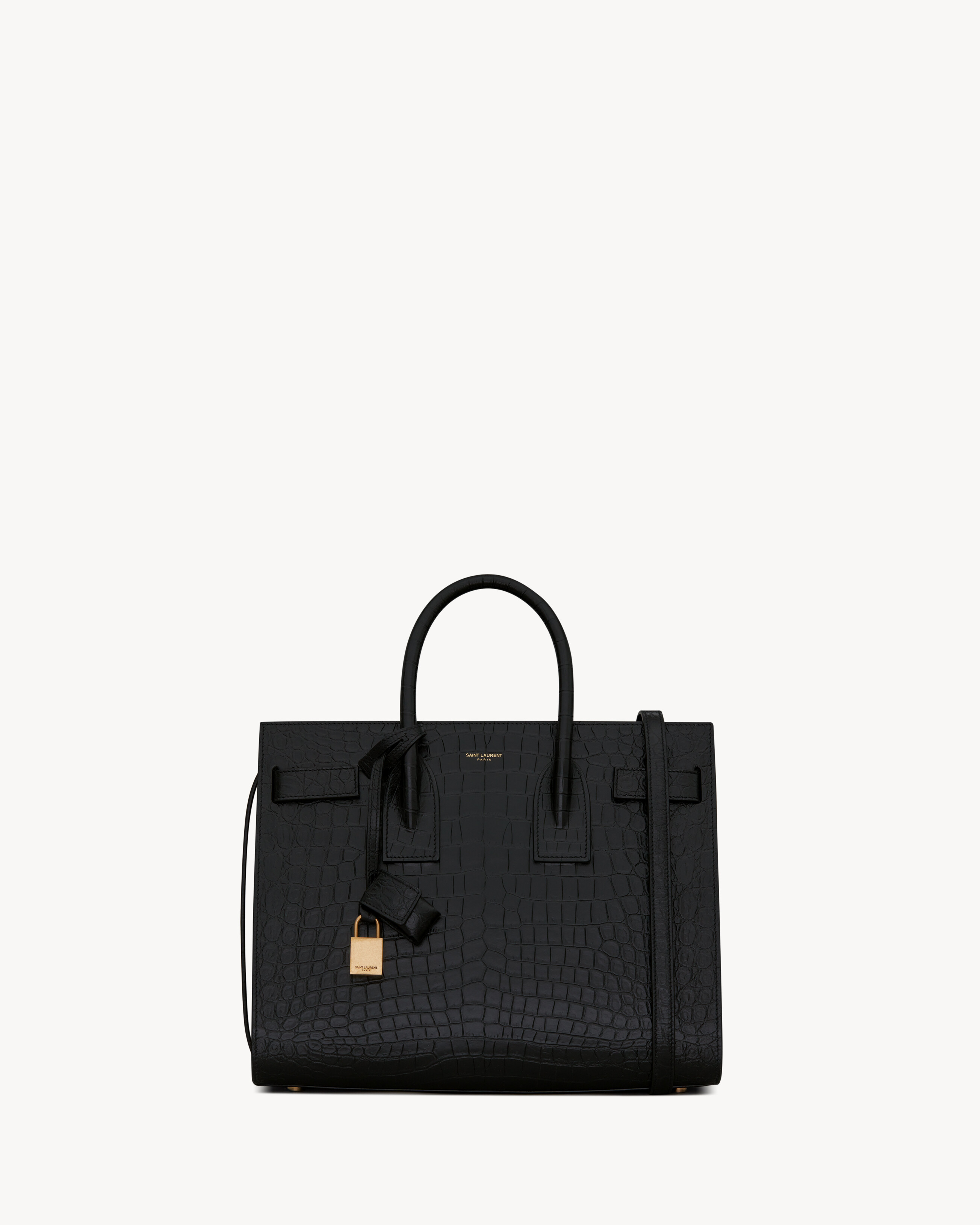 Saint Laurent Sac De Jour In Crocodile-Embossed Leather - Small - Black - Women - One Size | Saint Laurent Inc. (Global)
