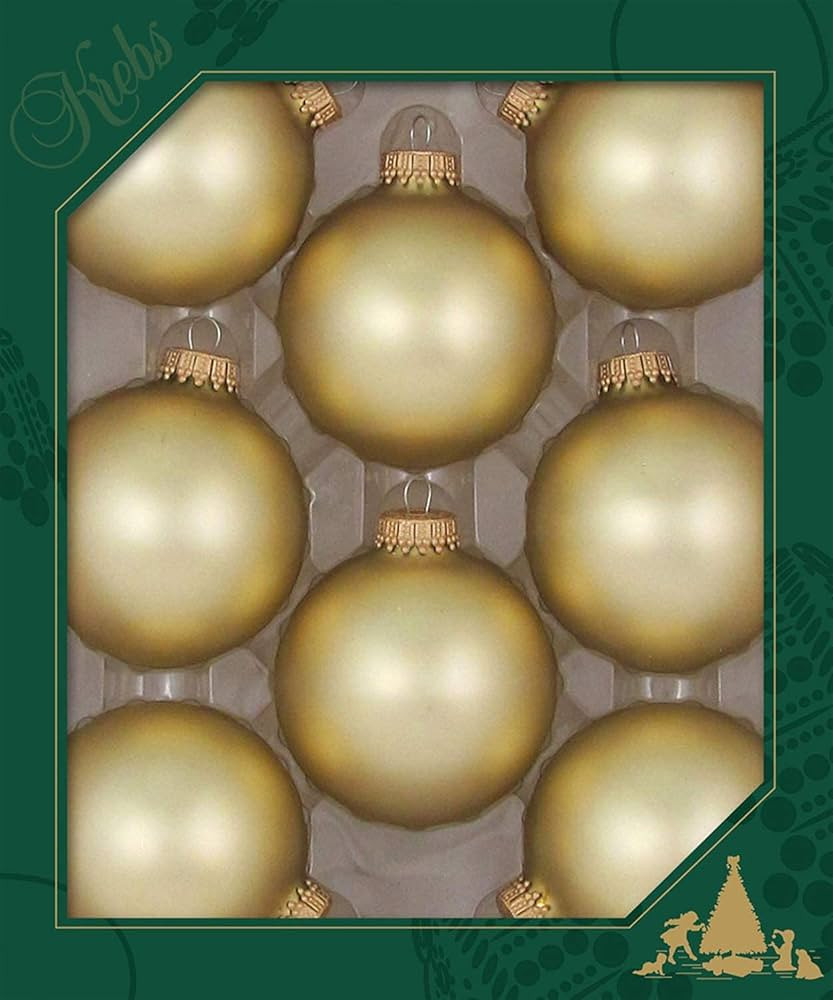Glass Christmas Tree Ornaments - 67mm / 2.63" [8 Pieces] Designer Balls from Christmas By Krebs S... | Amazon (US)