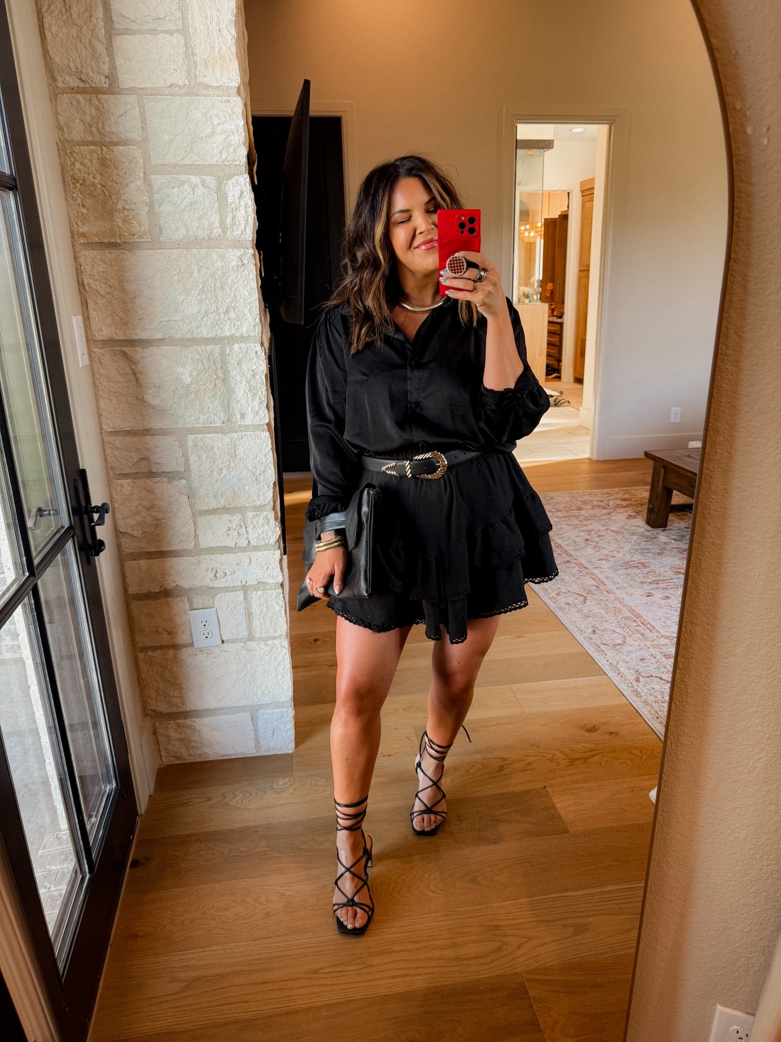 Date night outfit!  All black for the win!
Satin Blouse: XL
Skort: XL


#LTKFindsUnder100 #LTKMidsize #LTKParties