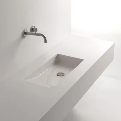 Whitestone Ceramic White Rectangular Undermount Bathroom Sink | Wayfair North America