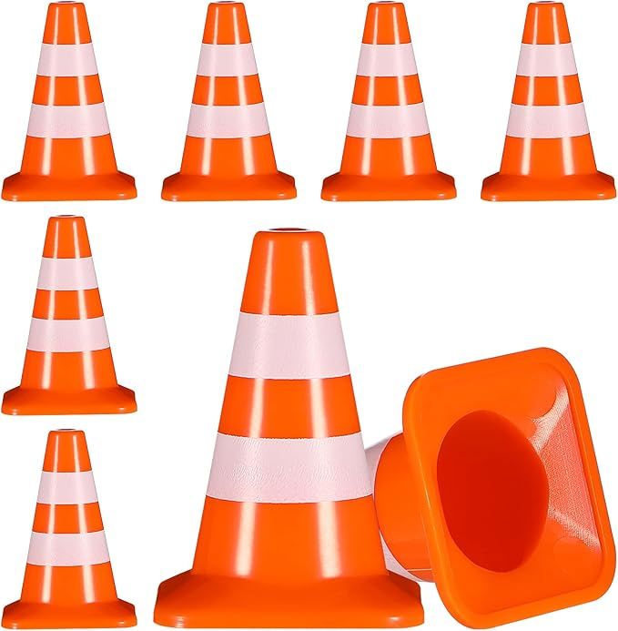 Toyvian 7pcs Miniature Traffic Cones Traffic Signs Mini Traffic Signs Roadblock Cone Pretend Play... | Amazon (US)