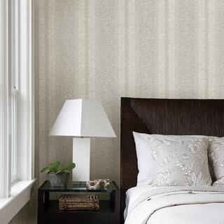 Pezula Bone Texture Stripe Bone Grass Cloth Strippable Roll (Covers 60.8 sq. ft.) | The Home Depot