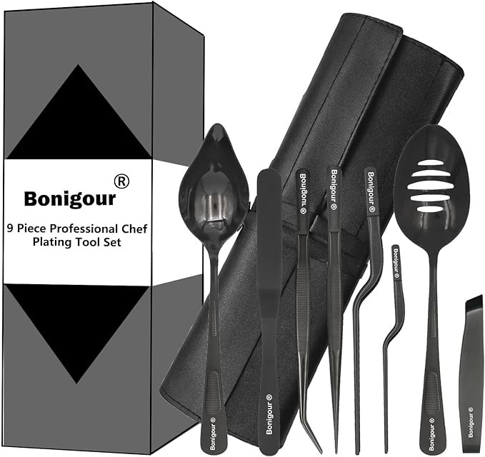 Chef Plating Tools,Professional Culinary Plating Tool Set,Chef Garnish Tools Kit,Fish Tweezers,Pa... | Amazon (US)
