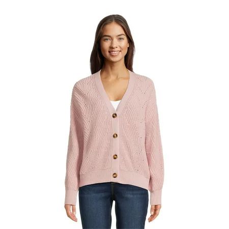 Tiime and Tru Women s Boyfriend Cardigan | Walmart (US)