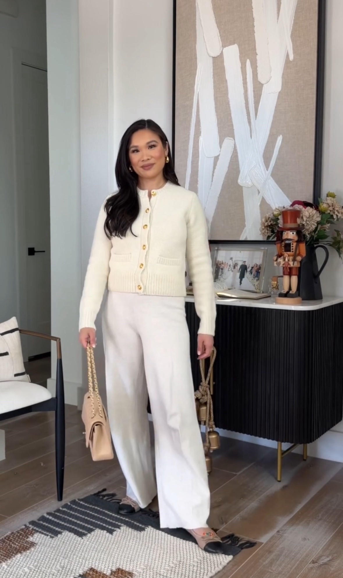 Outfit on sale for 20% off for Black Friday and cyber Monday. Merino wool cardigan and soft knit pants that I’ve loved for postpartum! 

#LTKootd #LTKSaleAlert #LTKCyberWeek