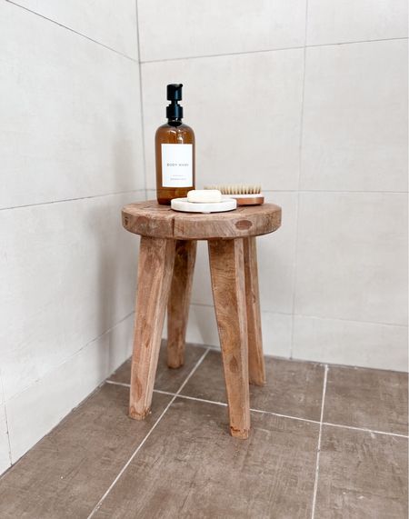 Shower stool! This is just for show as it’s not waterproof. I keep it in the bathroom, but outside of the shower most of the time! 

#LTKhome