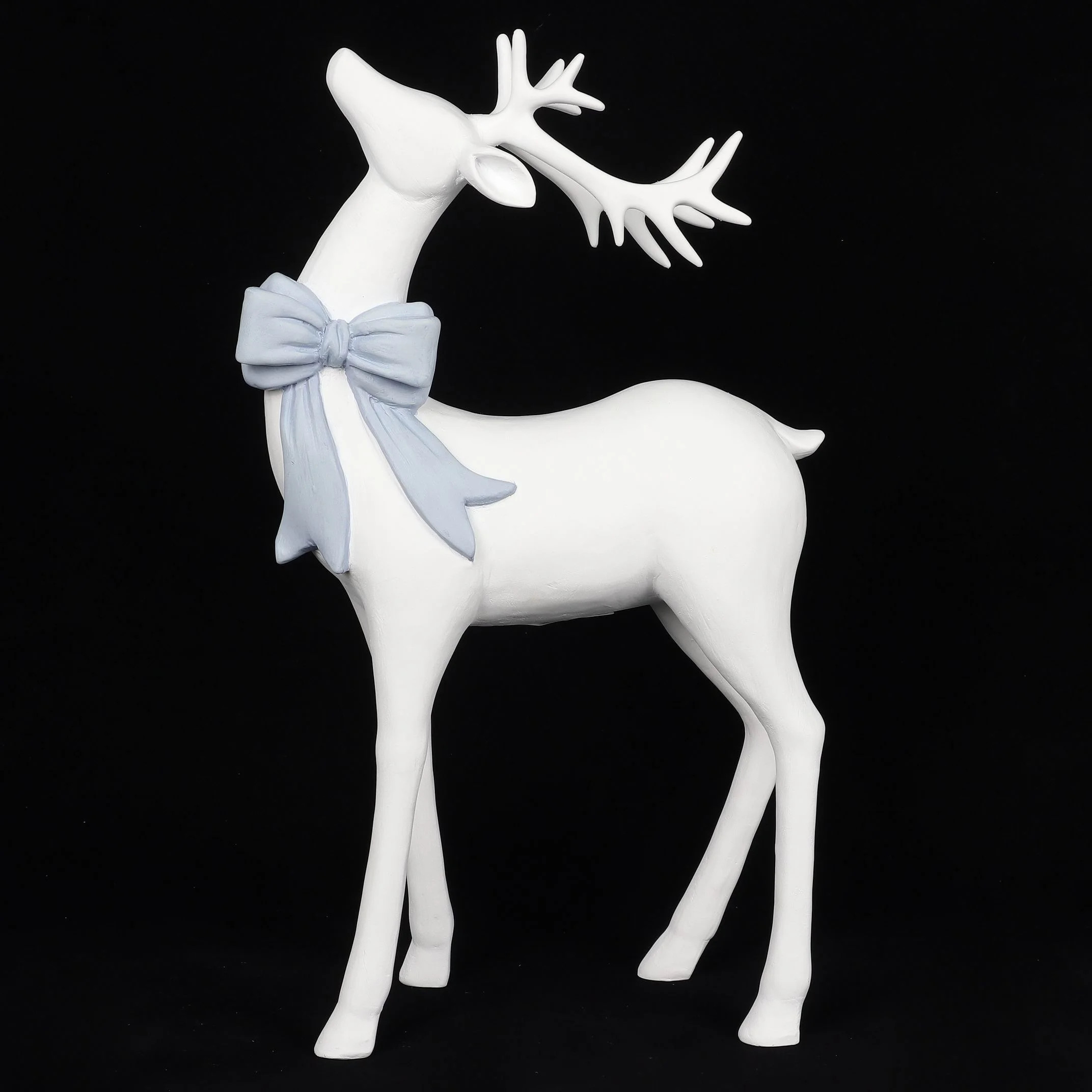 Standing Deer Christmas Tabletop Decoration, White, 16.75", by Holiday Time | Walmart (US)