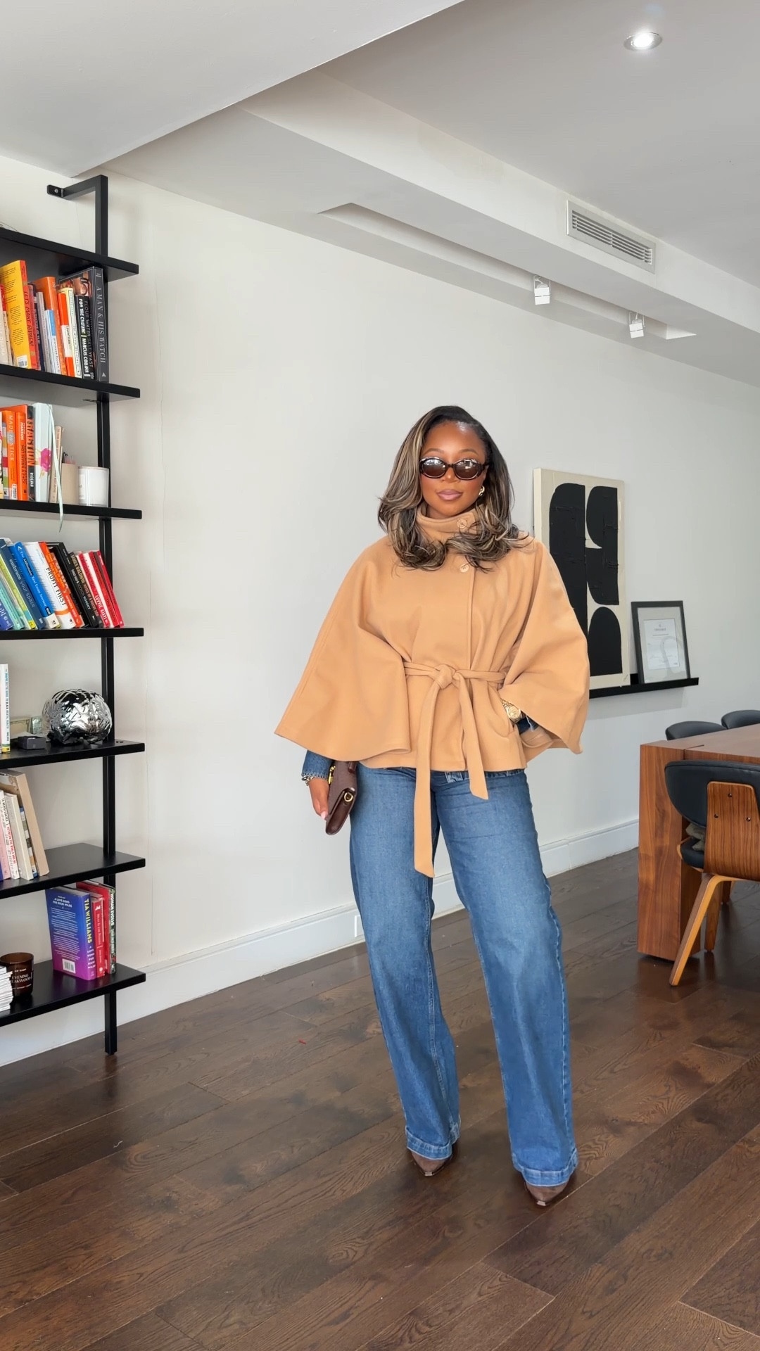 Love this coat!! Medium top 32 long jean 