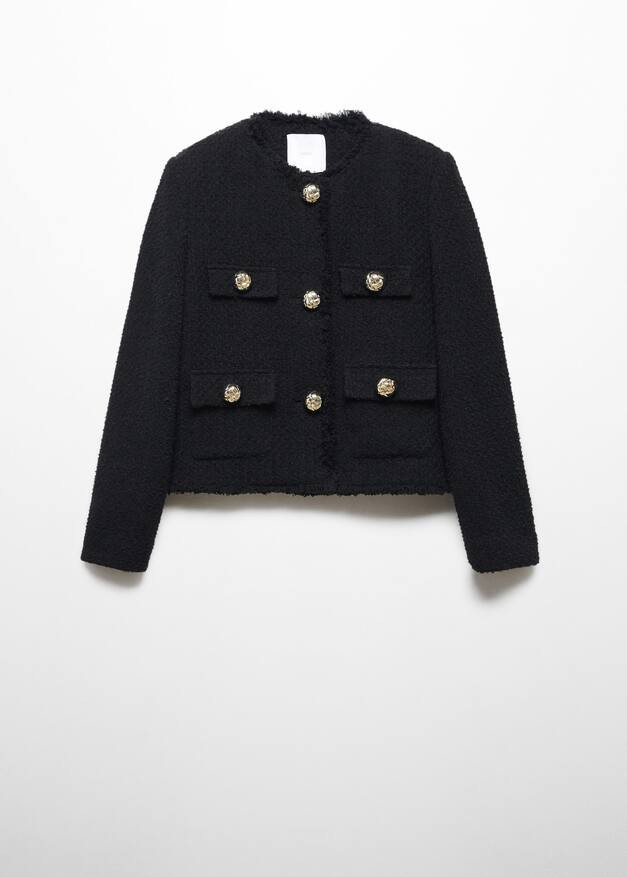 Pocket tweed jacket | MANGO (US)
