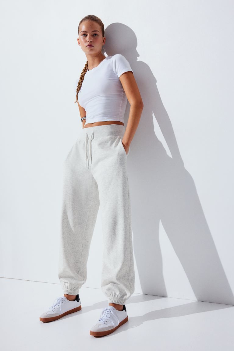 Joggers - Light gray melange - Ladies | H&M US | H&M (US + CA)