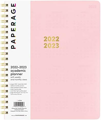 PAPERAGE 17 Month Academic Planner 2022-2023 – Weekly & Monthly Spreads, Blush – 17 Months (A... | Amazon (US)