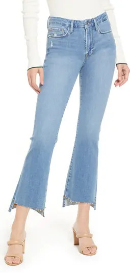 Le Crop Mini Boot Stagger Raw Hem Crop Bootcut Jeans | Nordstrom