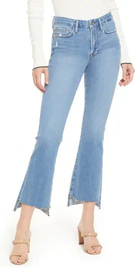 Le Crop Mini Boot Stagger Raw Hem Crop Bootcut Jeans | Nordstrom