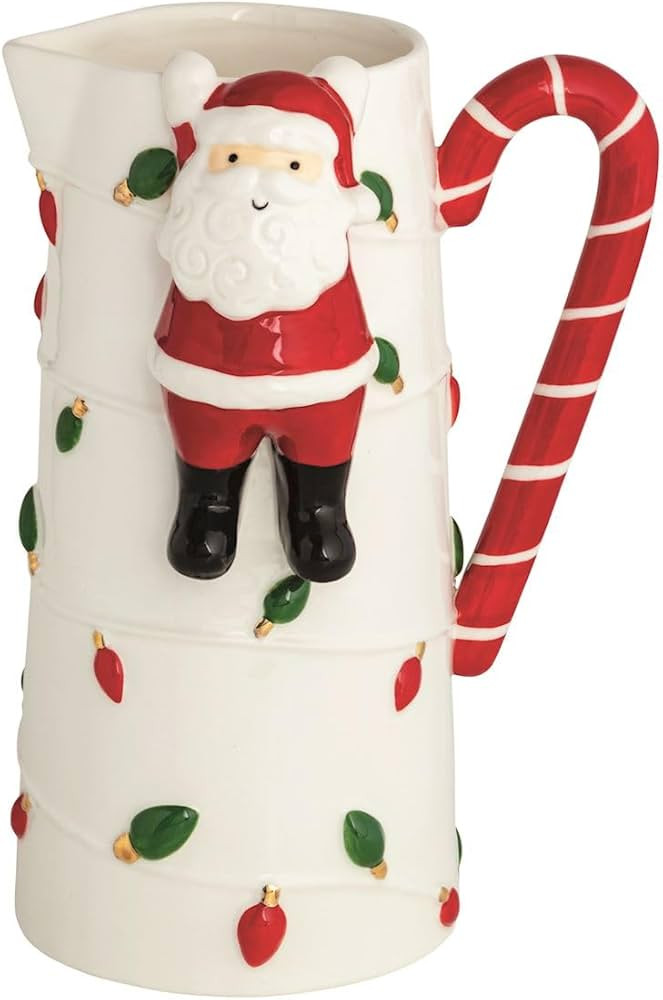 Mud Pie Christmas Hanging Santa Pitcher | Amazon (US)